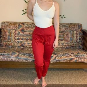 Red Old Navy High-Rise Pants